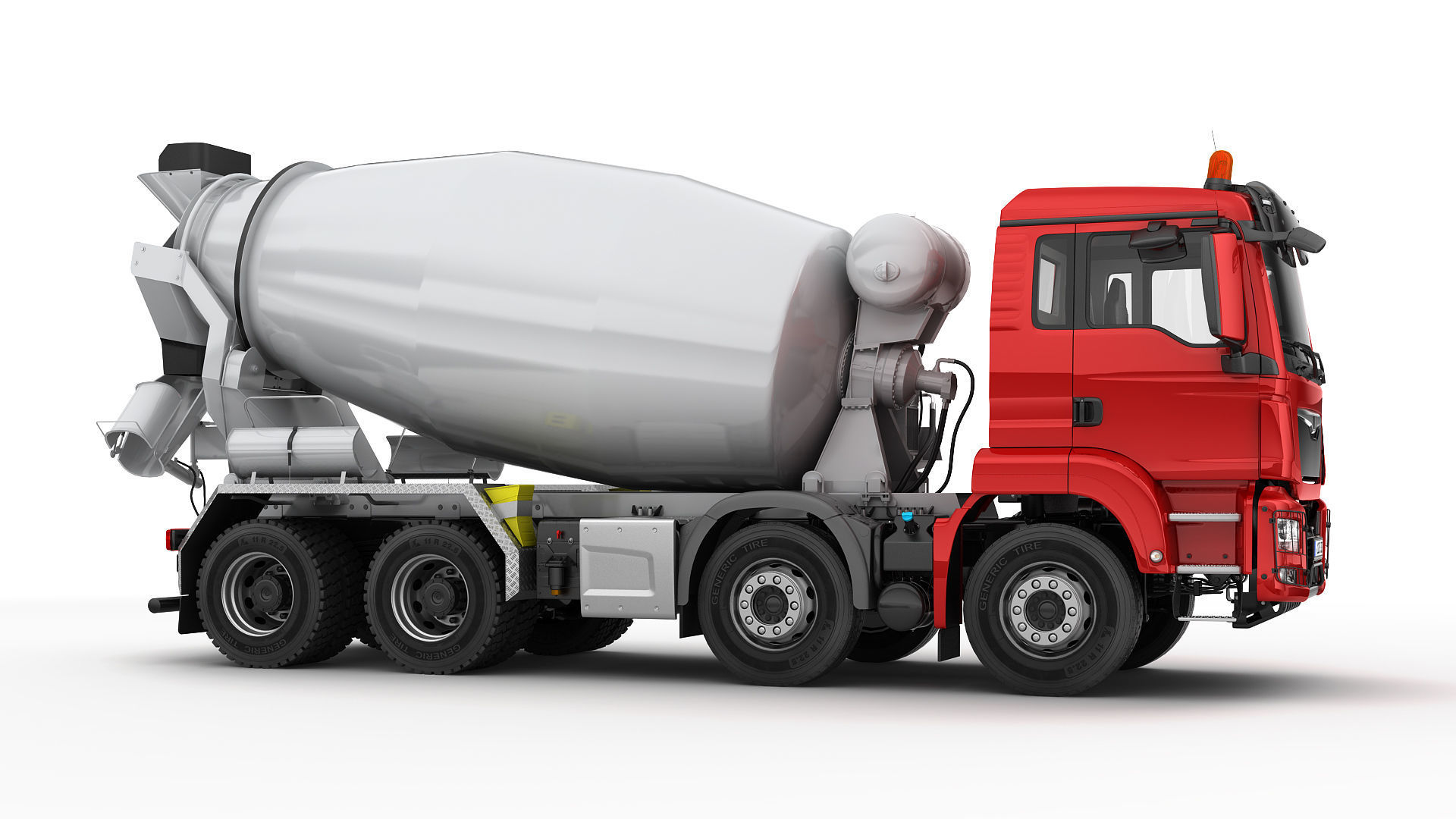 Concrete Mixer Truck 8X4 3D model_11