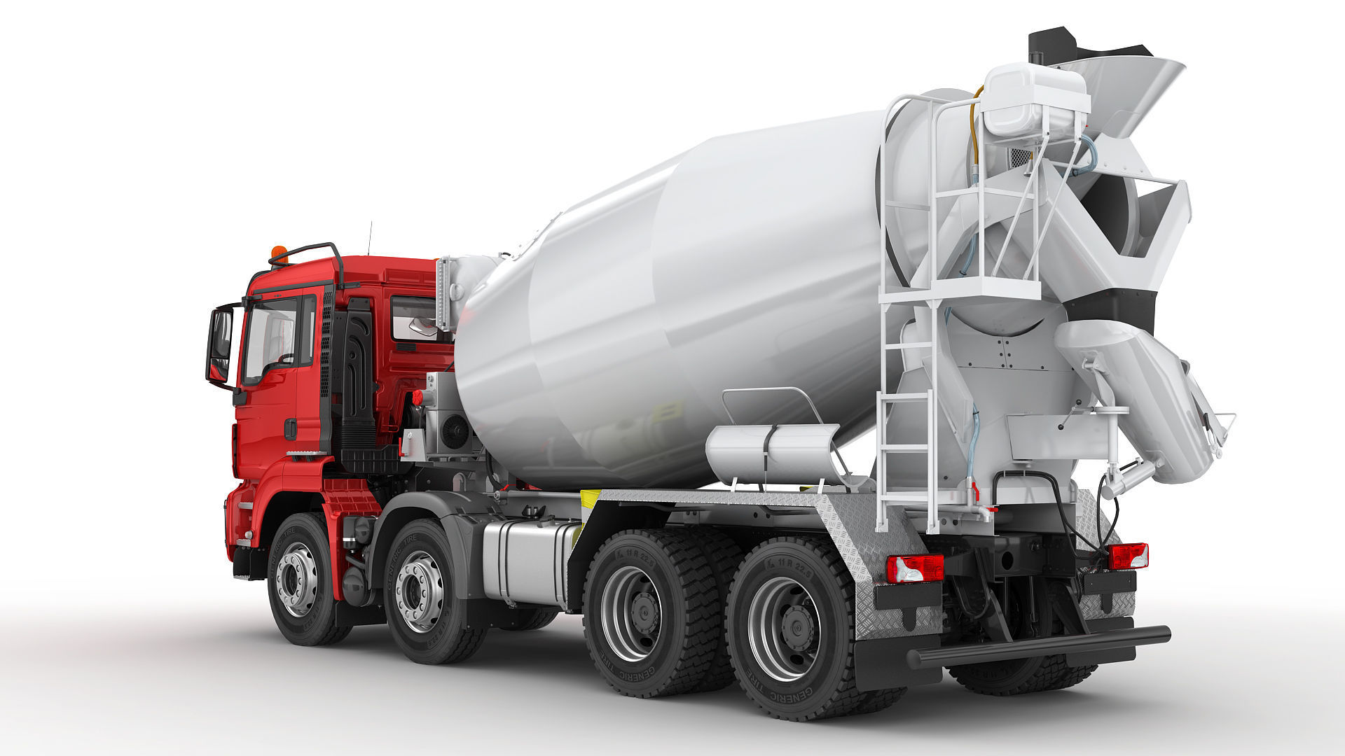 Concrete Mixer Truck 8X4 3D model_6