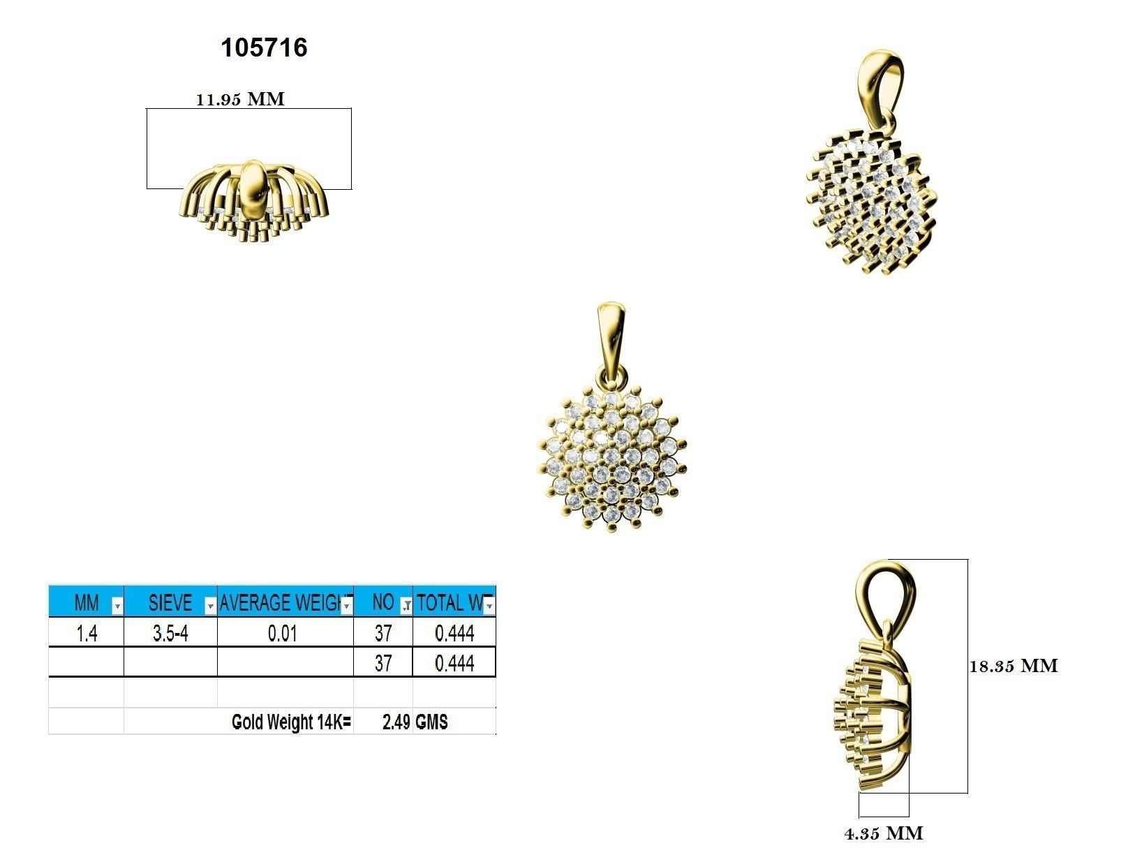 Pendant - 105716 3D print model_6