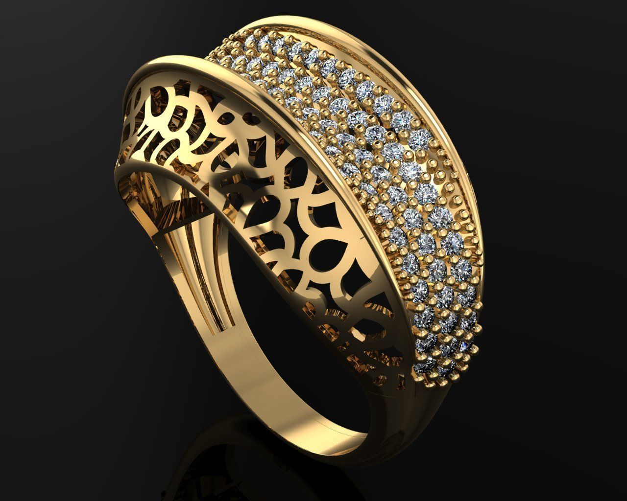 Woman Rings 3D 3D print model_1