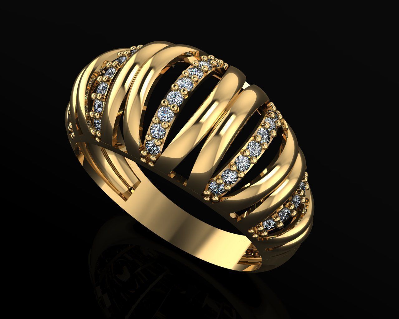  Woman Rings 3D 3D print model_1