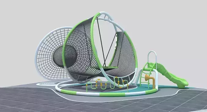 Leisure amusement equipment 3D playground model