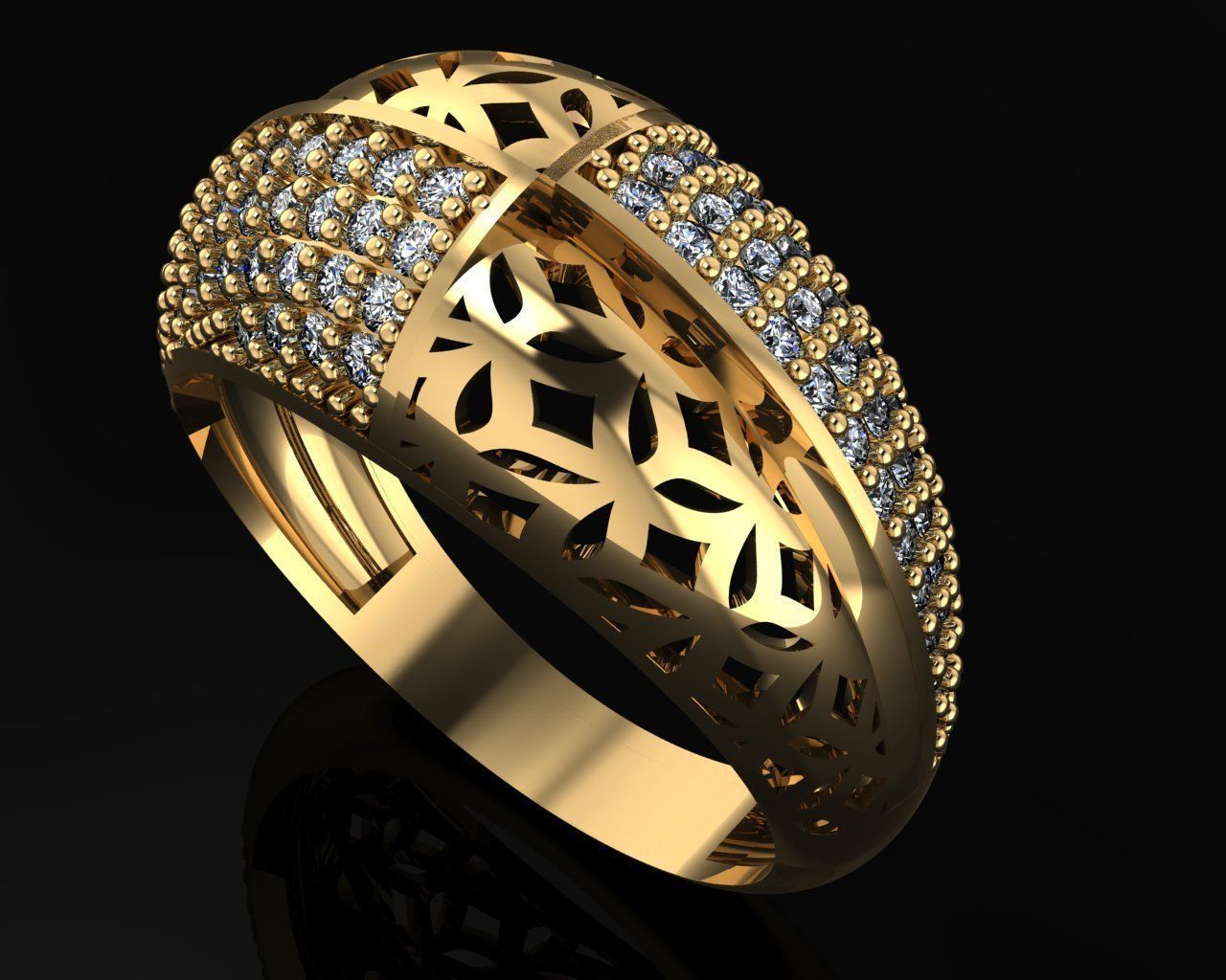 Woman Rings 3D 3D print model_1