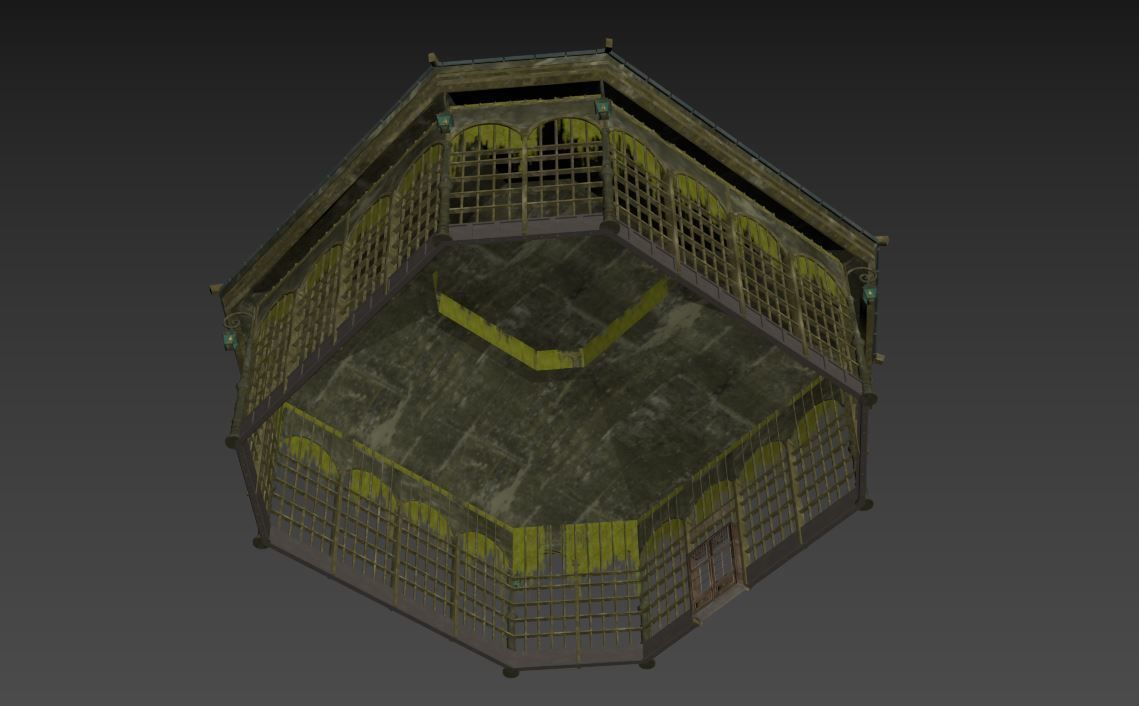 Victorian Greenhouse Low-poly 3D model_8