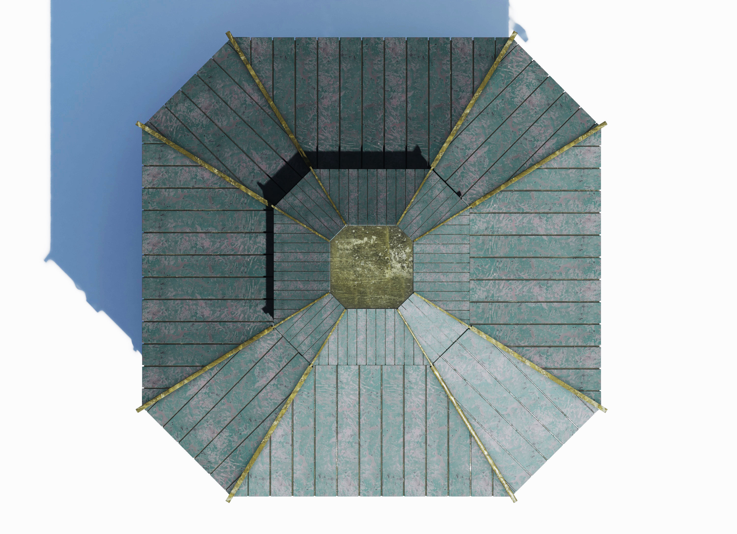 Victorian Greenhouse Low-poly 3D model_5