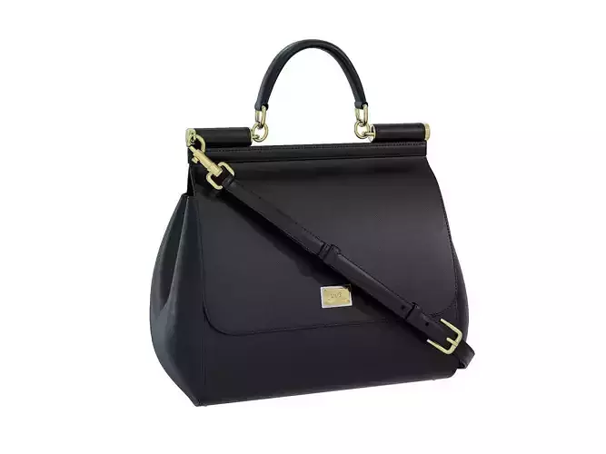 Dolce Gabbana Sicily Bag Black Low-poly 3D model