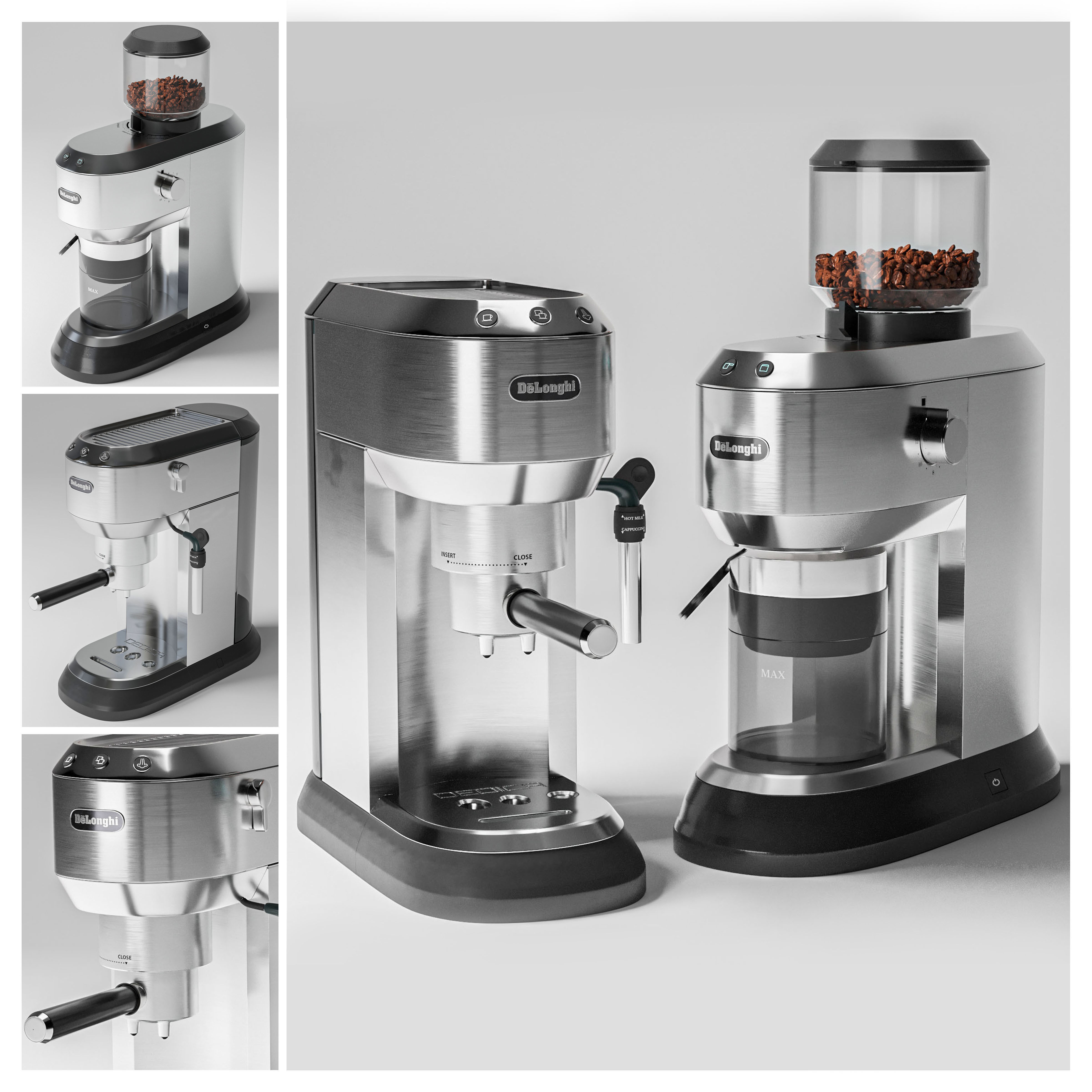 Delonghi Appliances set 4 Low-poly 3D model_3