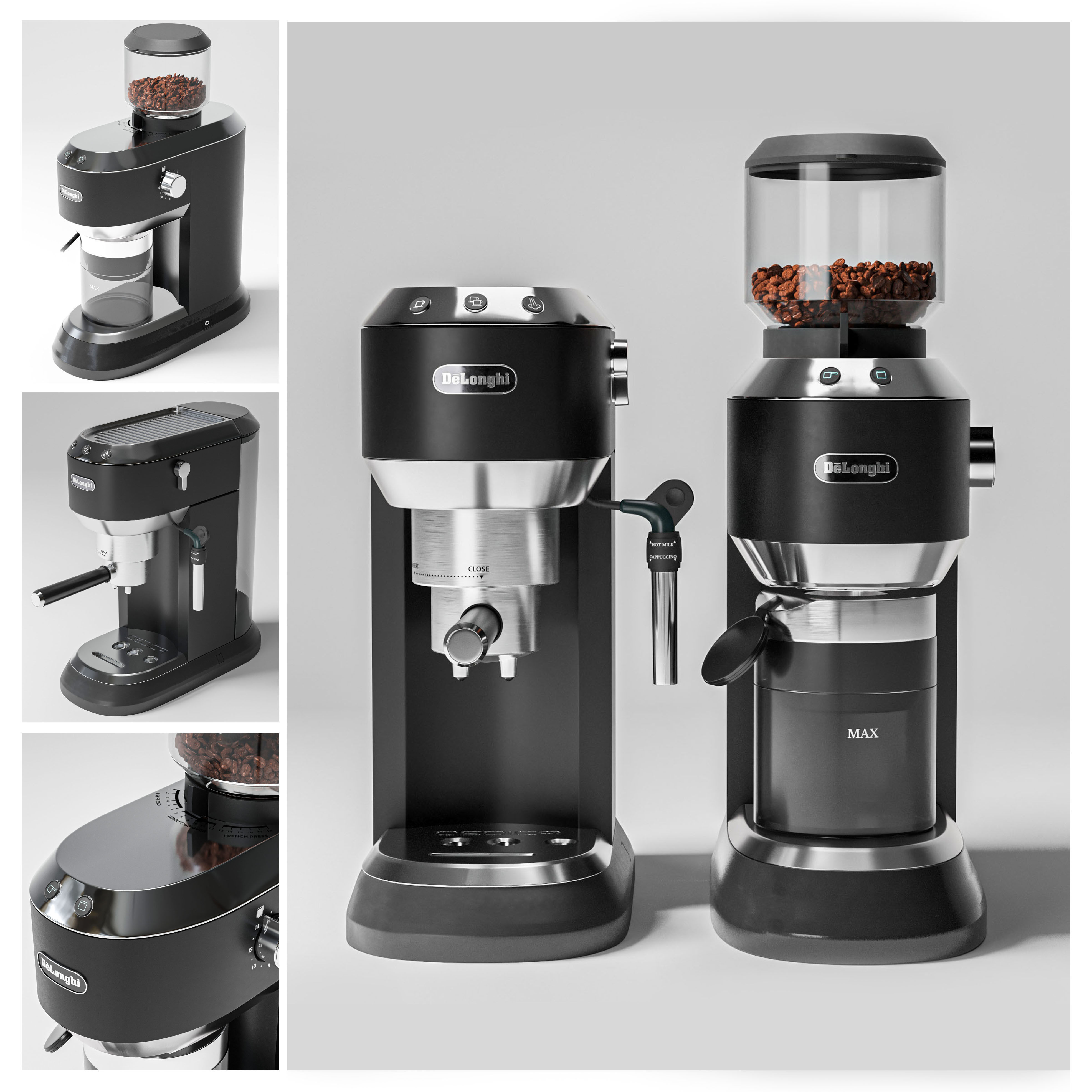 Delonghi Appliances set 4 Low-poly 3D model_2