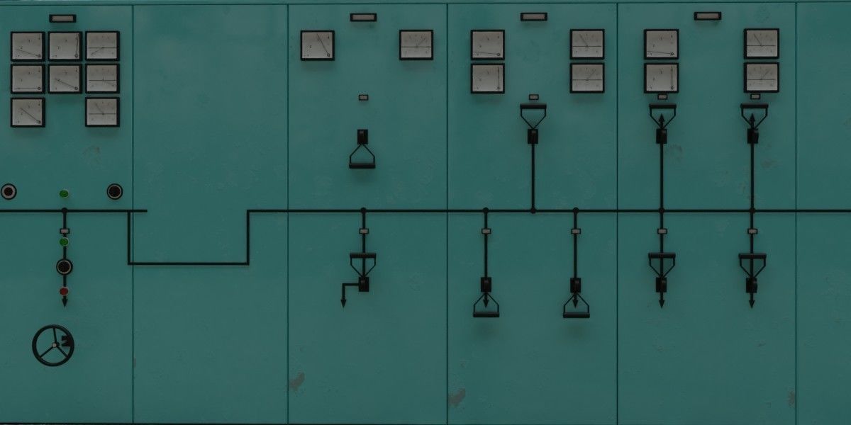 Control Panel Wall 3D model_4