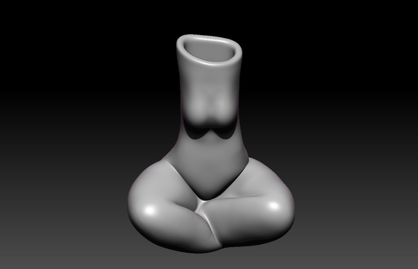 Woman Vase 3D print model_11