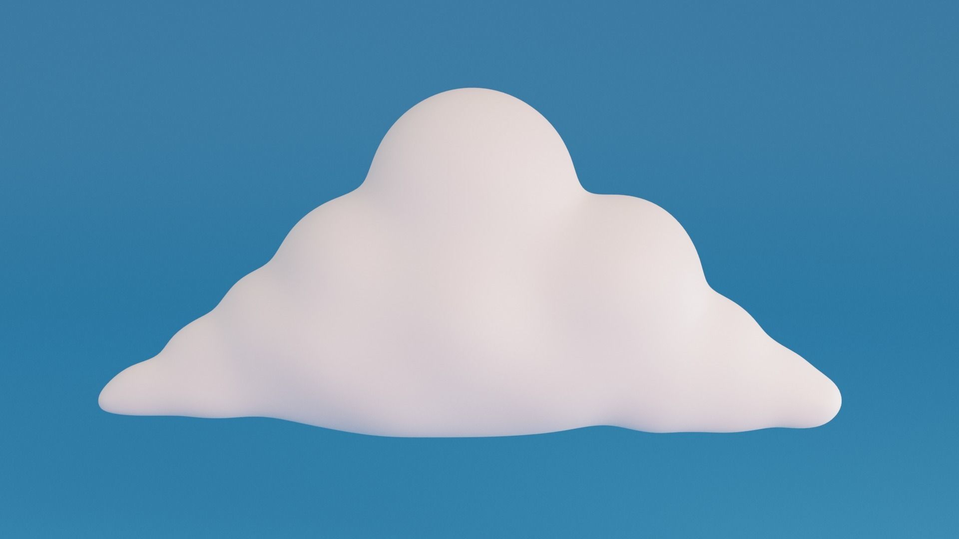 Cartoon clouds pack Low-poly 3D model_10
