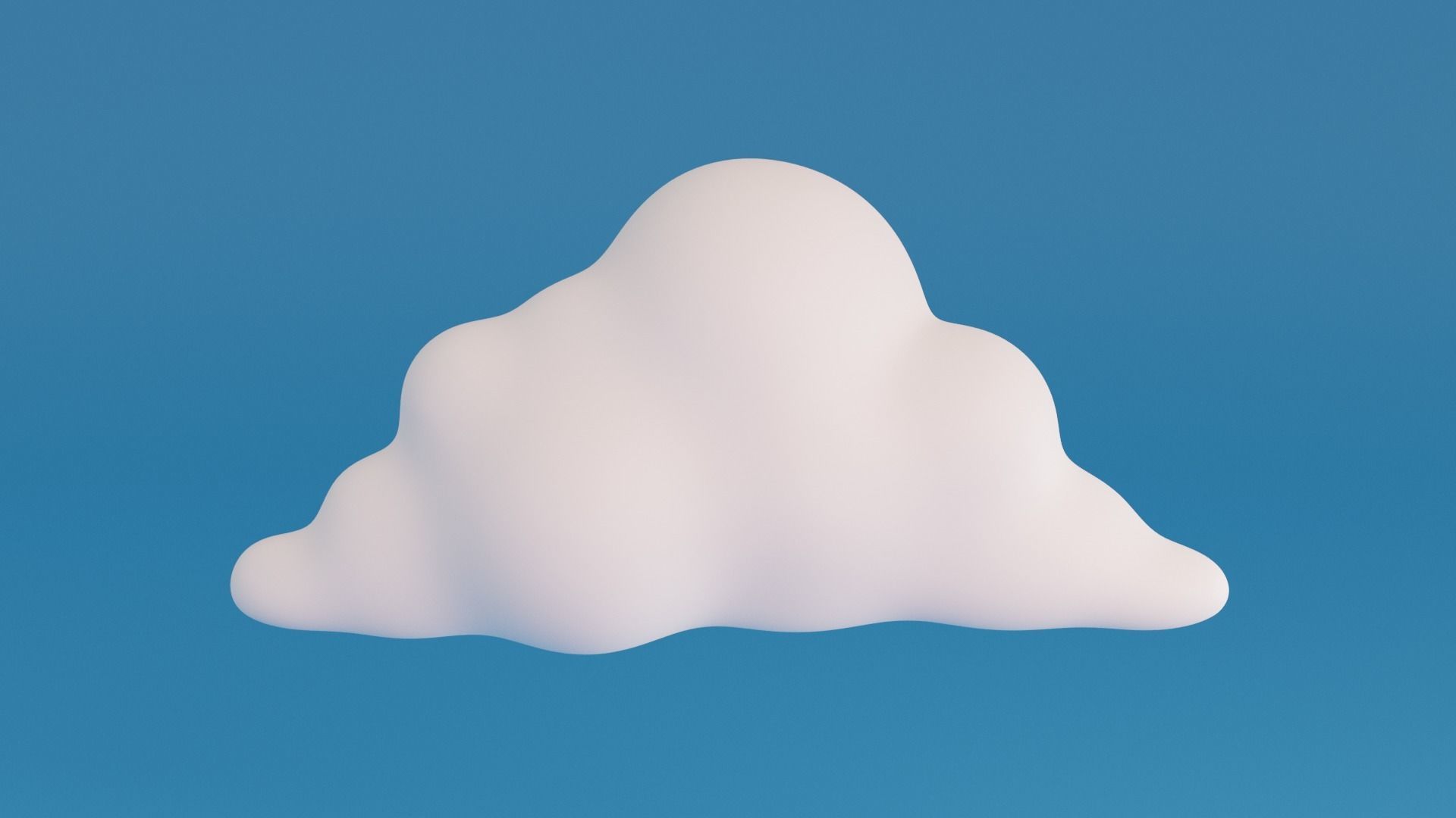 Cartoon clouds pack Low-poly 3D model_8