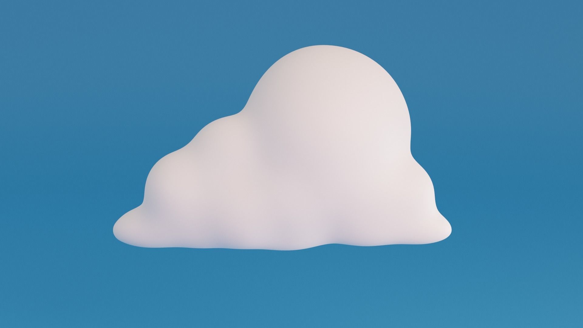 Cartoon clouds pack Low-poly 3D model_7