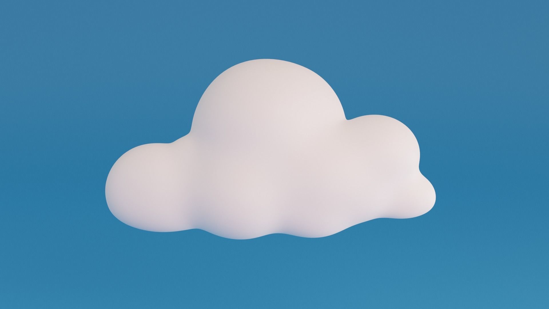 Cartoon clouds pack Low-poly 3D model_9