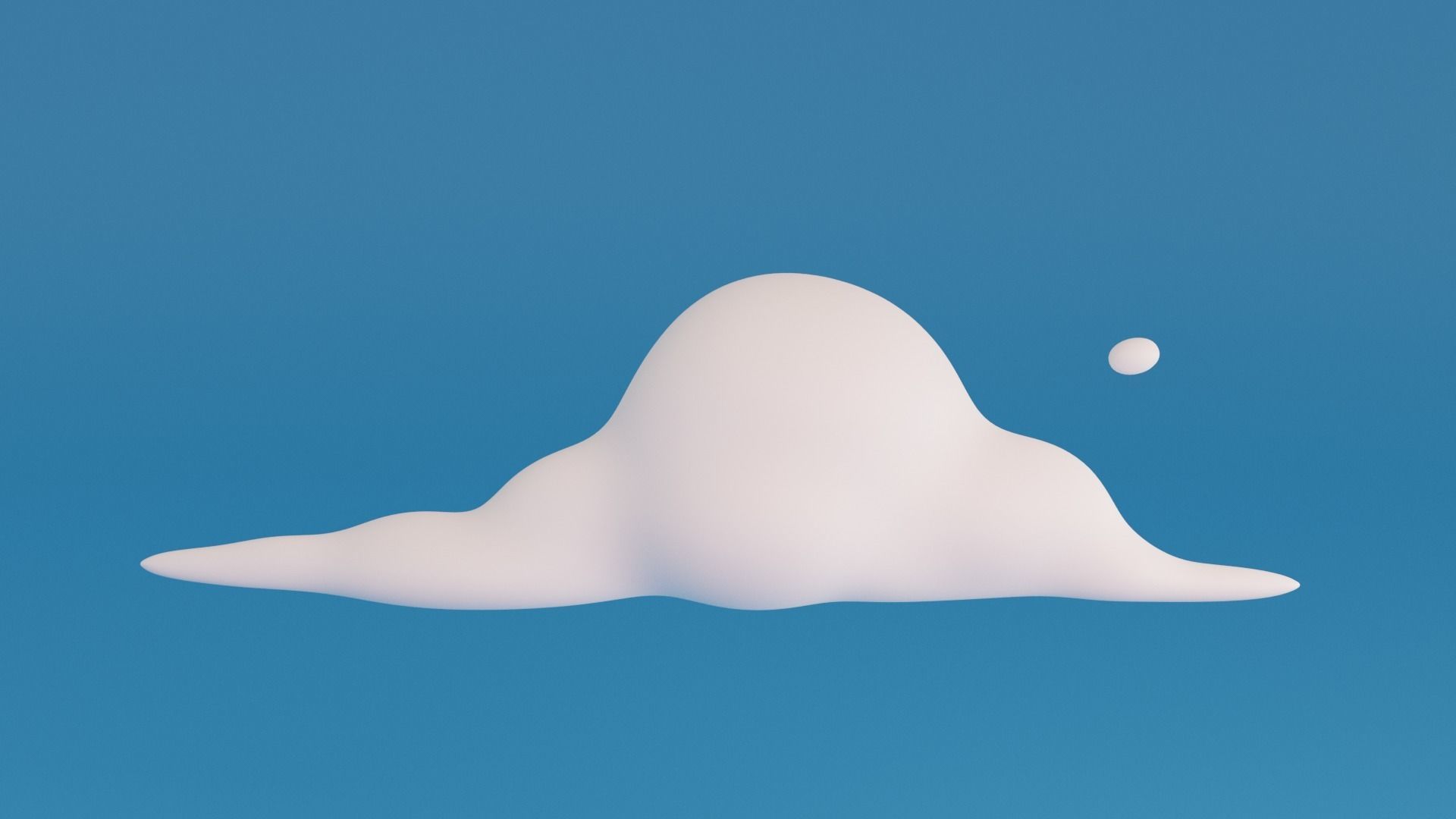 Cartoon clouds pack Low-poly 3D model_3