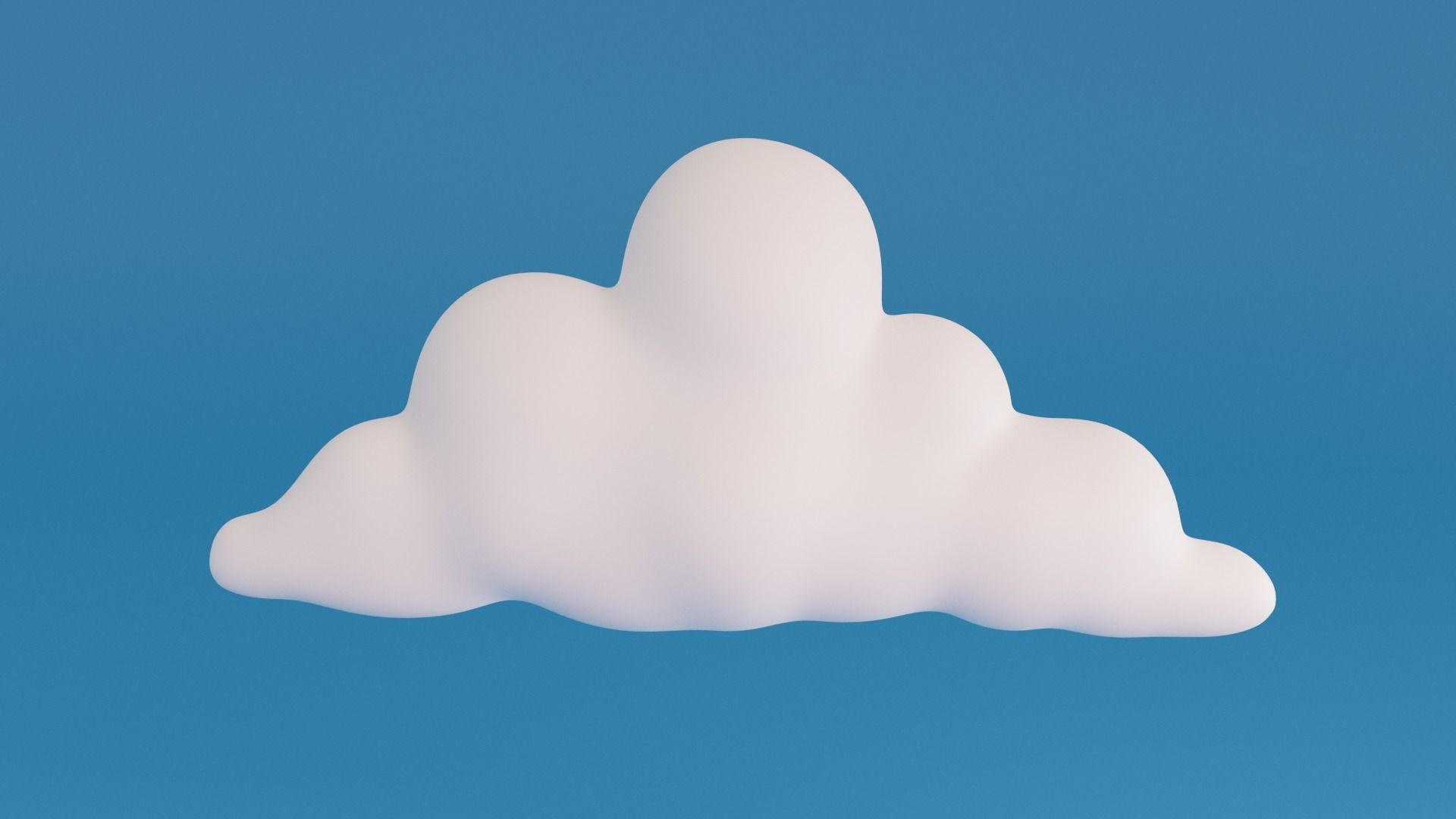 Cartoon clouds pack Low-poly 3D model_5