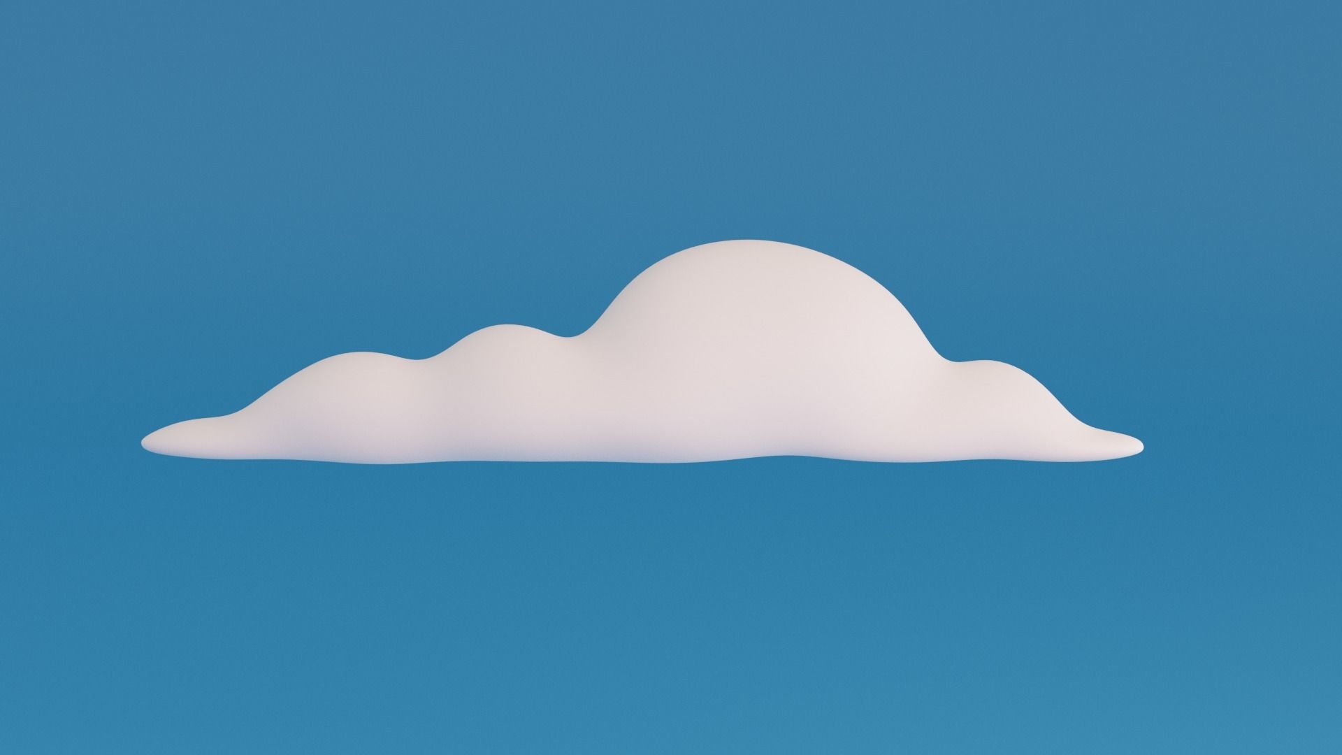 Cartoon clouds pack Low-poly 3D model_6