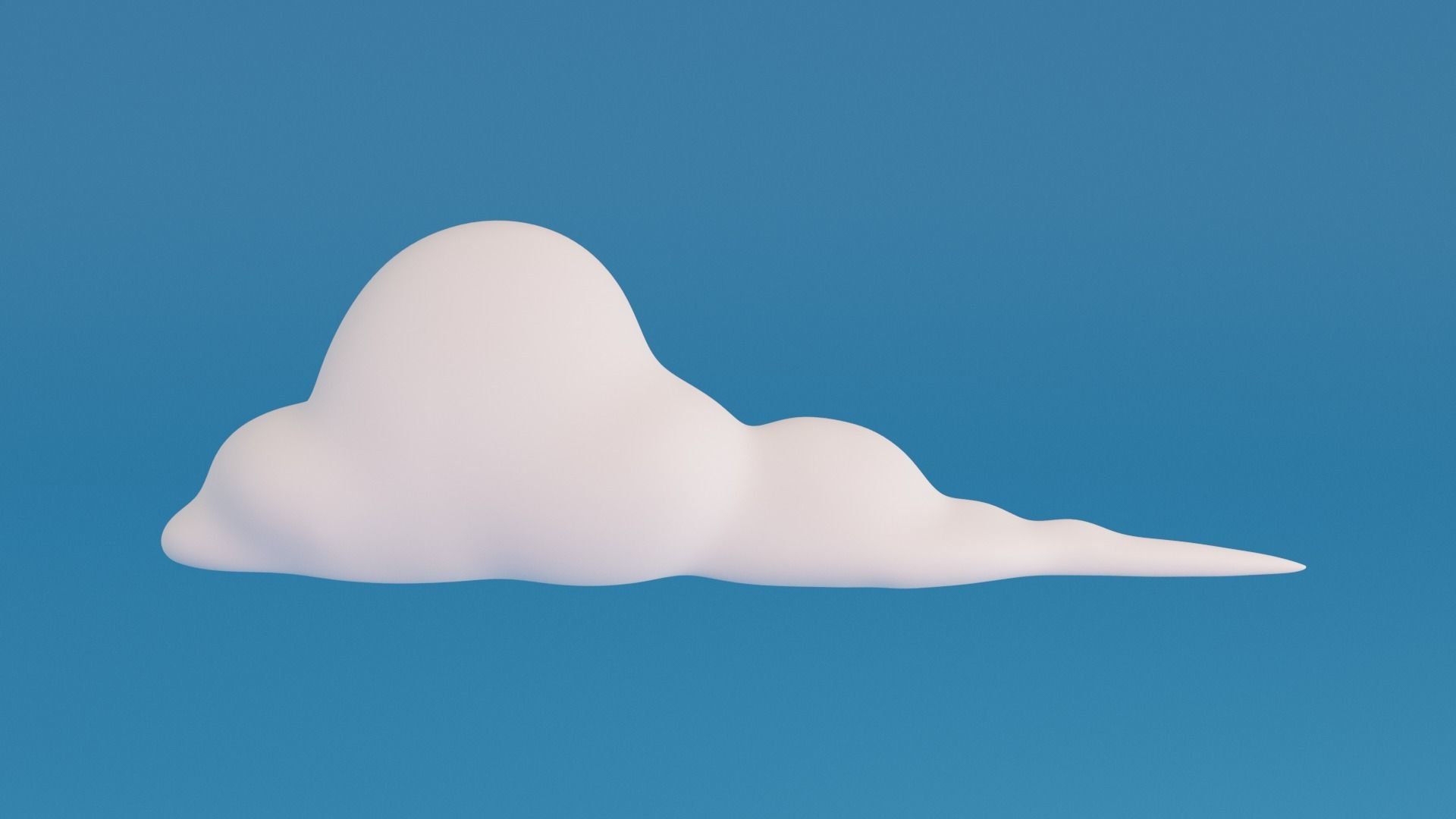 Cartoon clouds pack Low-poly 3D model_4