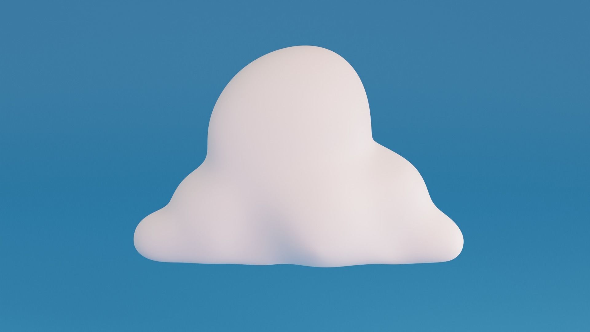 Cartoon clouds pack Low-poly 3D model_2