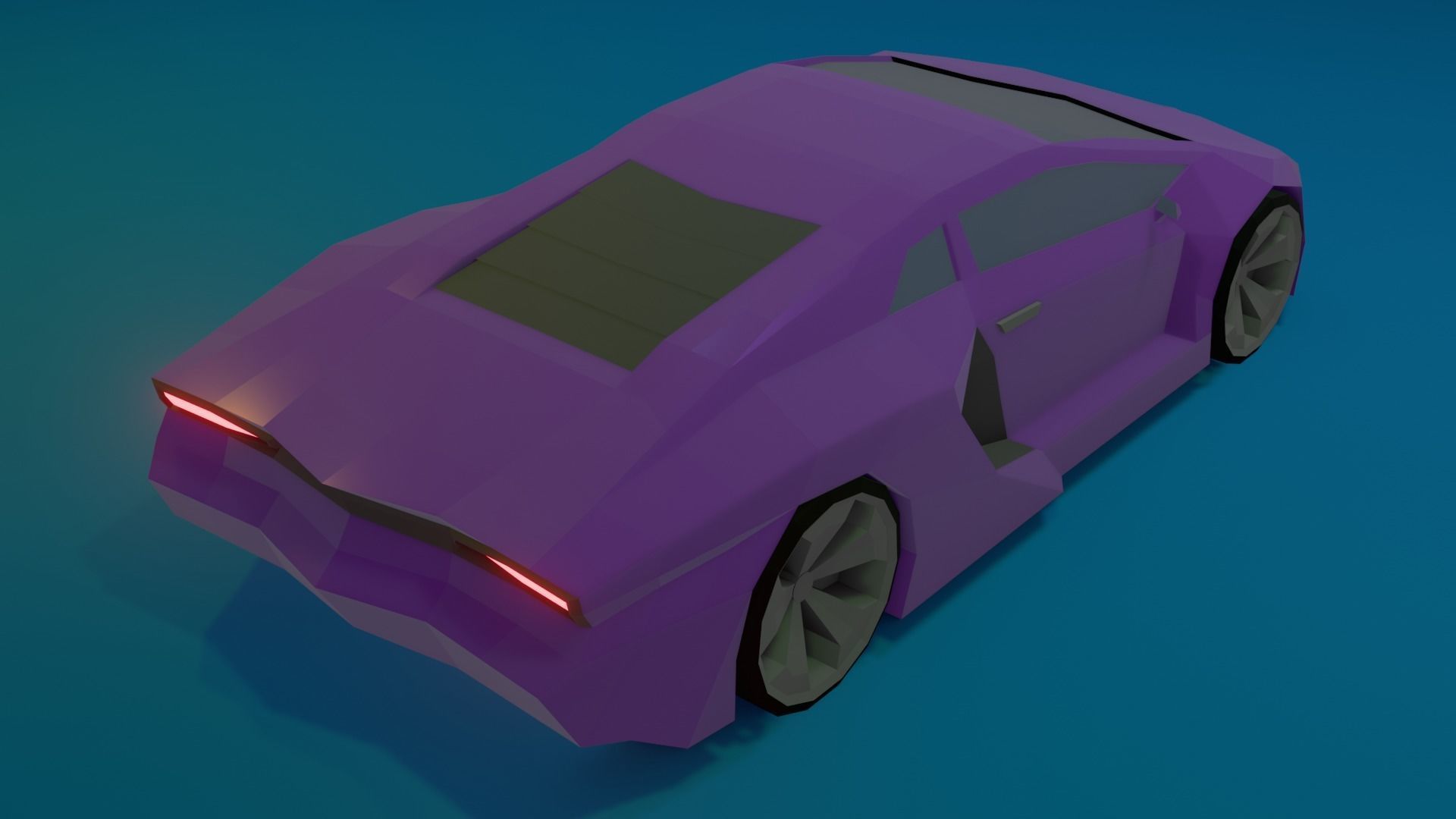 low-poly car sports Low-poly 3D model_3