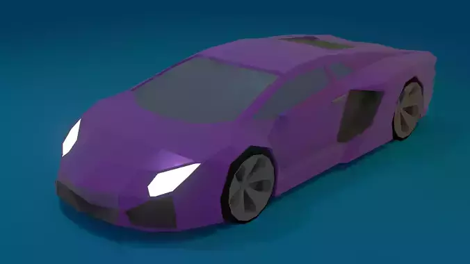 low-poly car sports