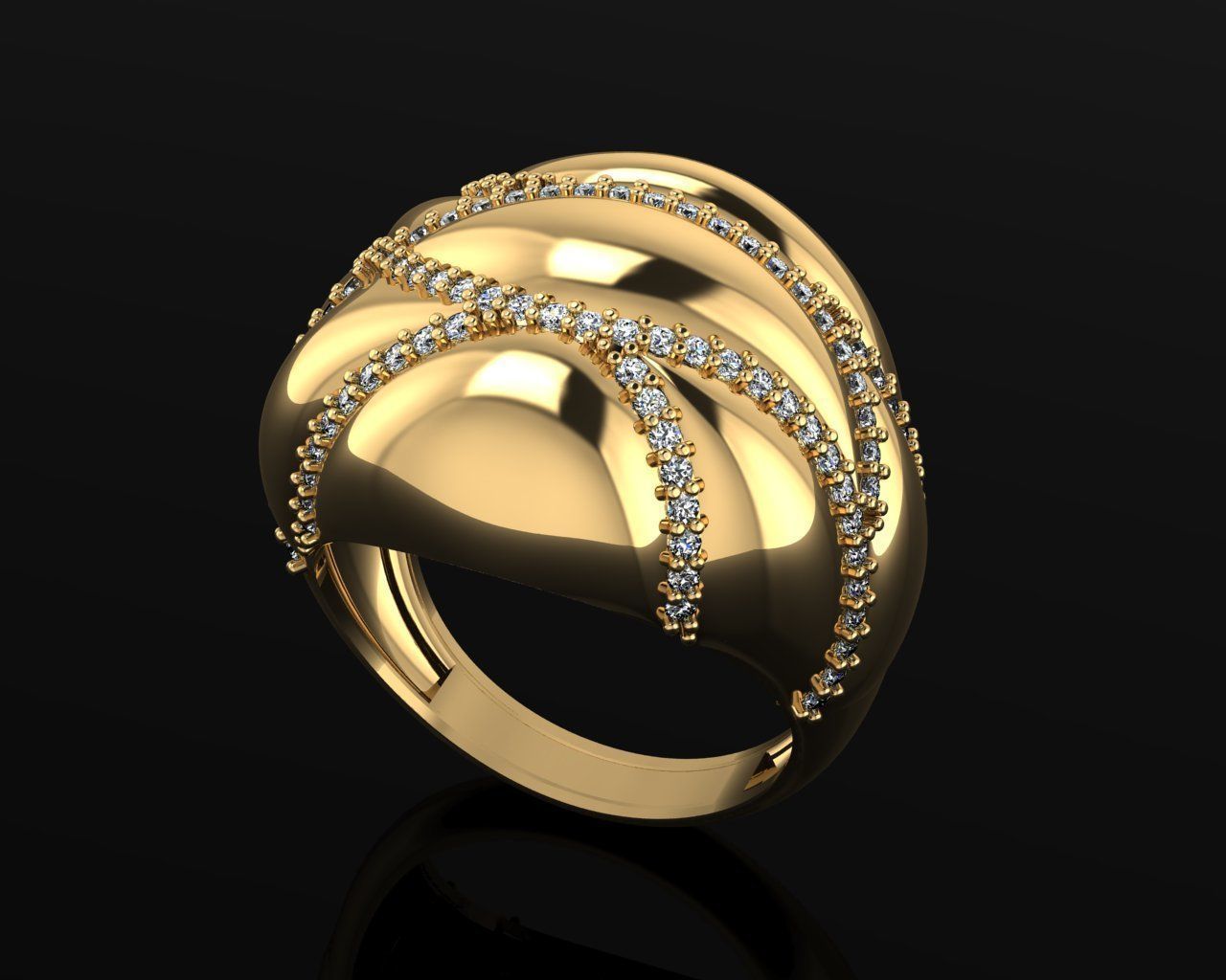 Woman Rings 3D 3D print model_1