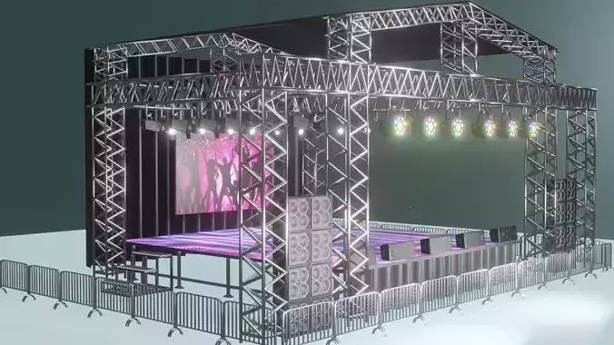 stage concert 3D model