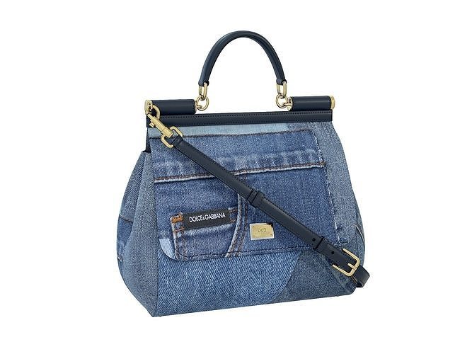 Dolce Gabbana Sicily Bag Jeans Low-poly 3D model