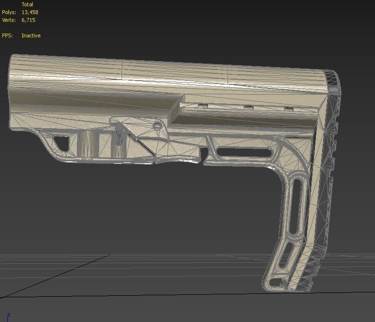 Mission first minimalist stock  Low-poly 3D model_6