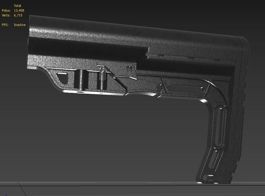 Mission first minimalist stock  Low-poly 3D model_8