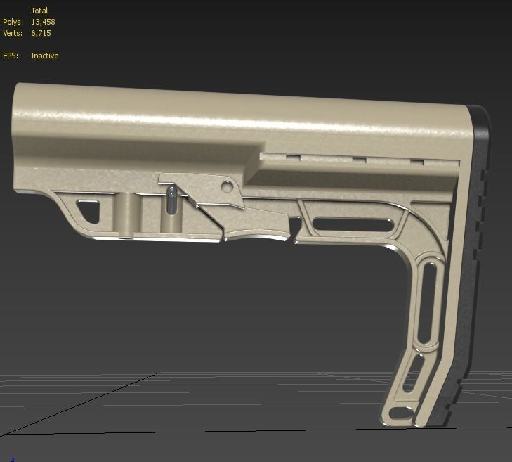 Mission first minimalist stock  Low-poly 3D model_7