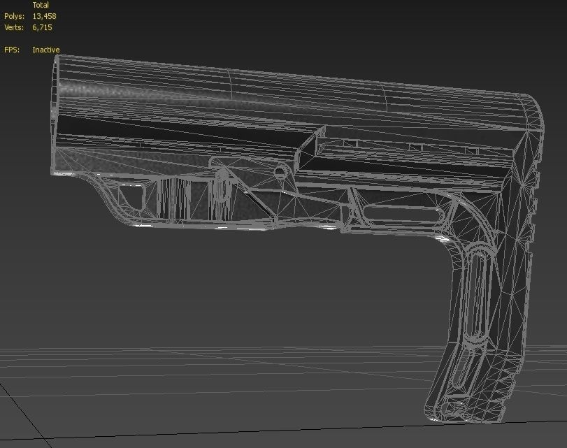 Mission first minimalist stock  Low-poly 3D model_5