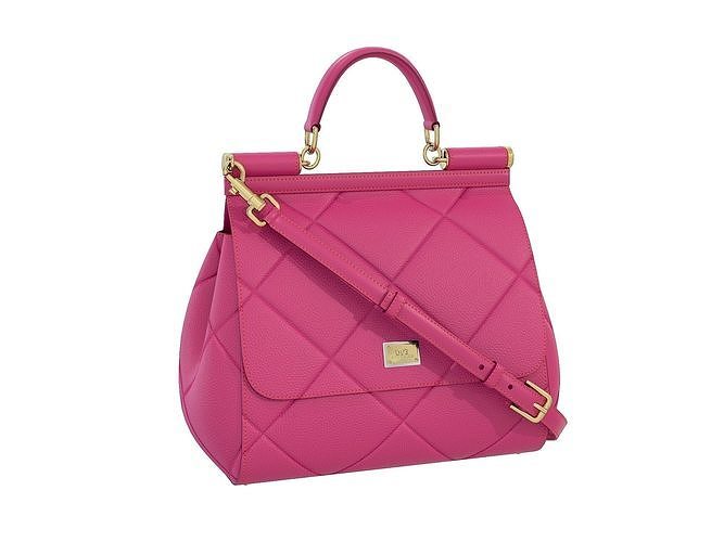 Dolce Gabbana Sicily Bag Pink Low-poly 3D model