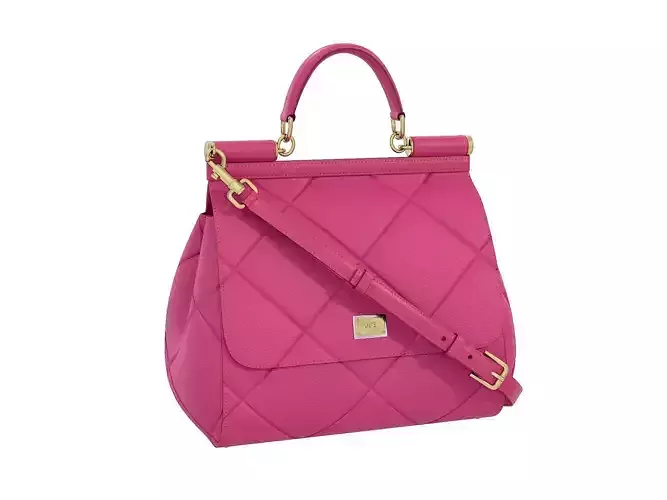 Dolce Gabbana Sicily Bag Pink Low-poly 3D model