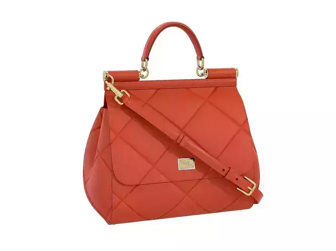 Dolce Gabbana Sicily Bag Red  Low-poly 3D model