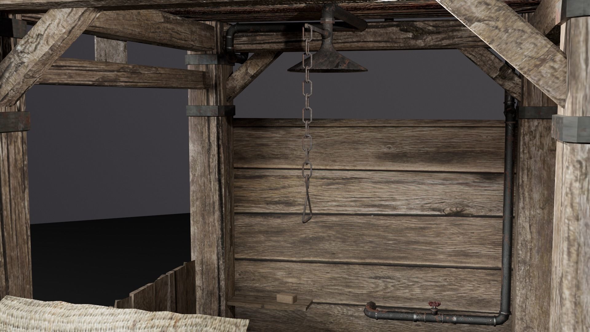 Apocalyptic Shower 3D Low-Poly 3D model_4