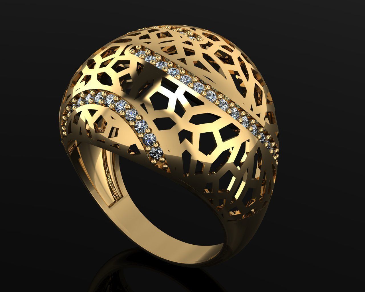 Woman Rings 3D 3D print model_1