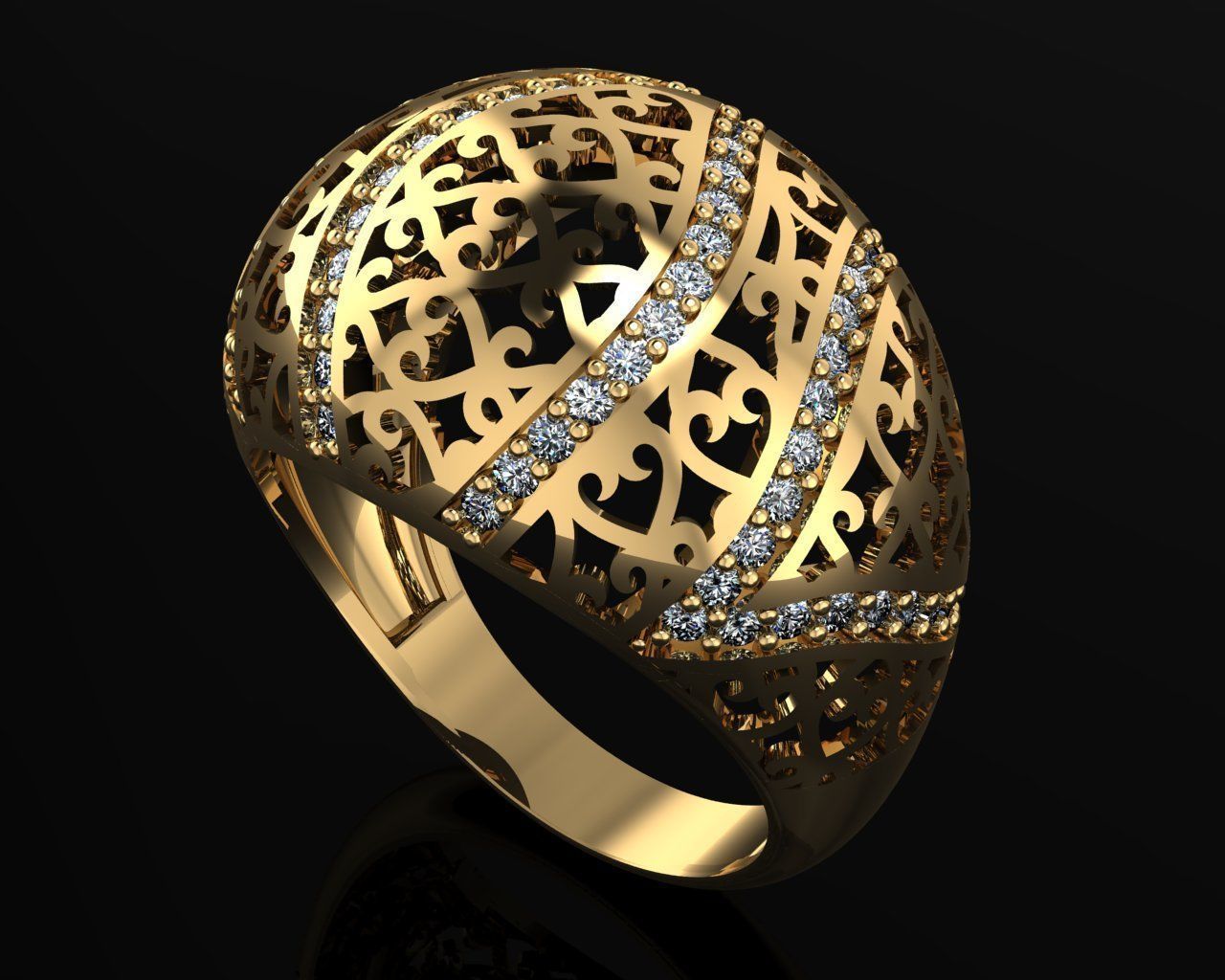  Woman Rings 3D 3D print model_1