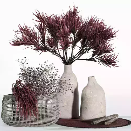 Wine colored decorative set