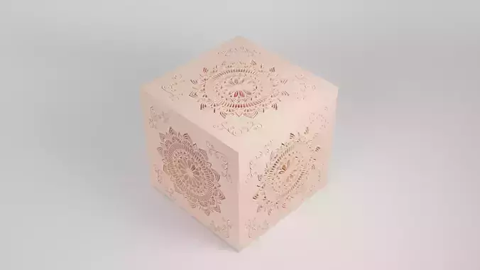 Mandala Patterned Box 3D print model