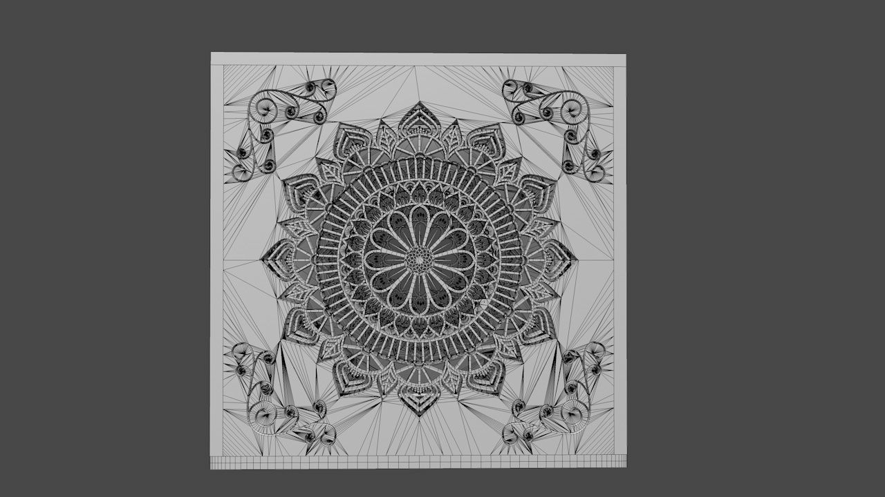 Mandala Patterned Box 3D print model_6