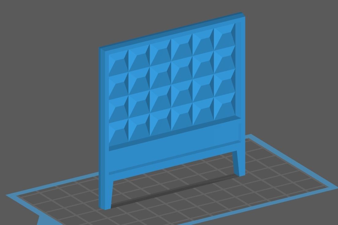 Concrete fence sectional Scale model 1 43 3D print model_3