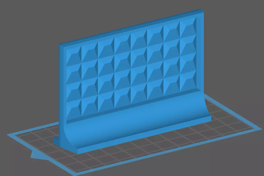 Concrete fence sectional Scale model 1 43 3D print model_0