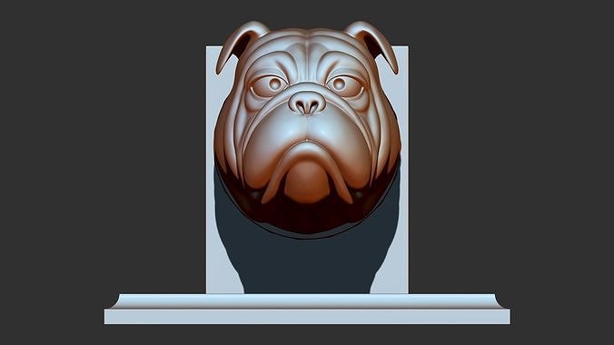  Dog head 3d print model ready to use 3D print model