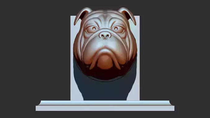 Dog head 3d print model ready to use 3D print model