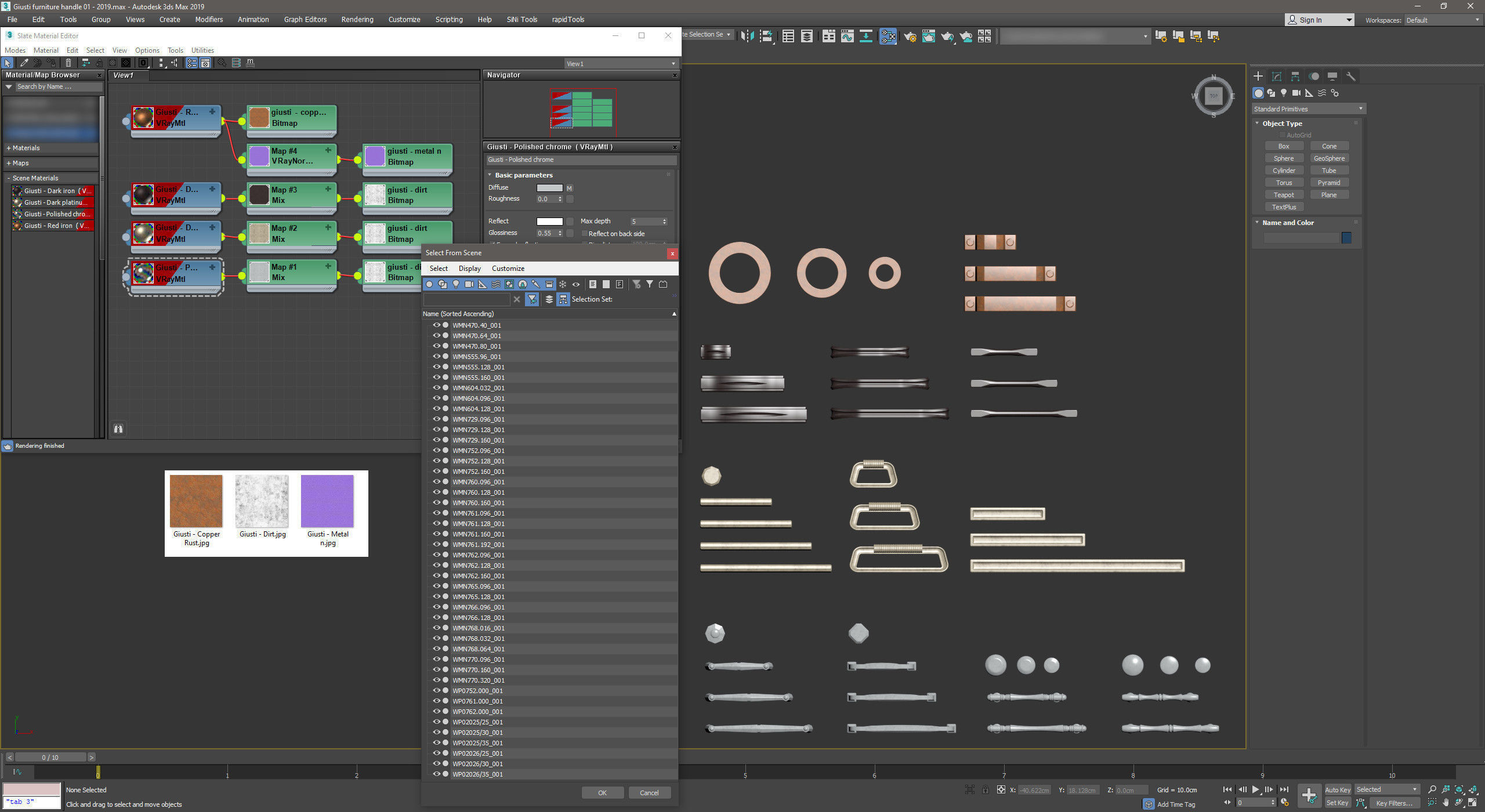 Giusti furniture handle set 01 Free 3D model_25