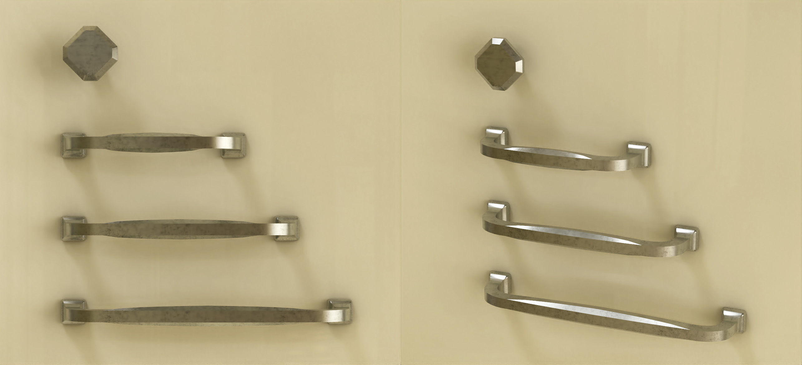 Giusti furniture handle set 01 Free 3D model_10