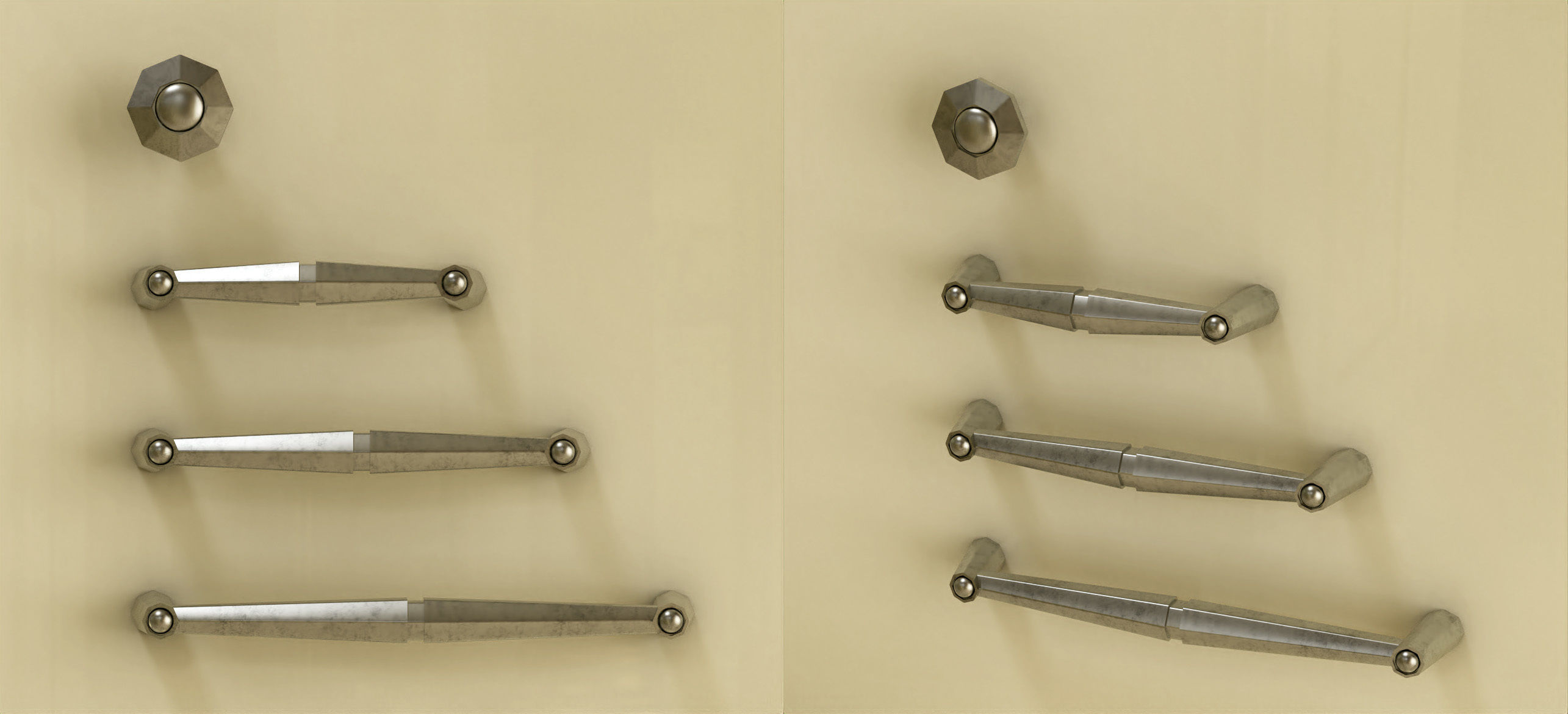 Giusti furniture handle set 01 Free 3D model_9