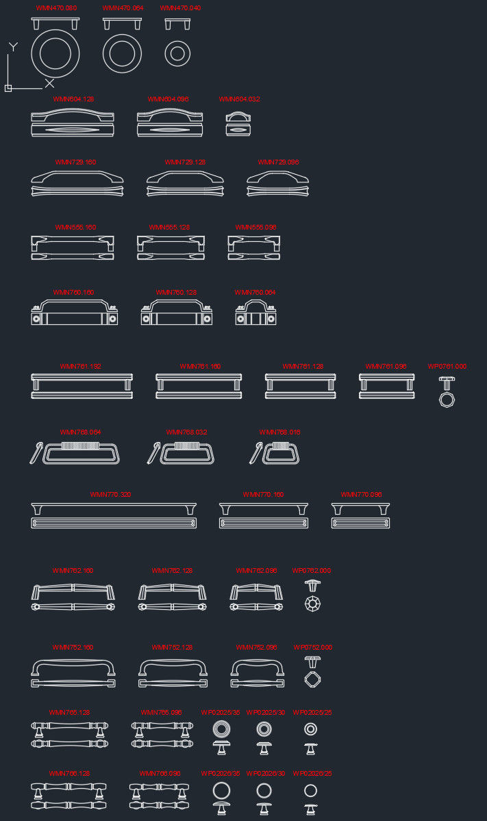 Giusti furniture handle set 01 Free 3D model_26