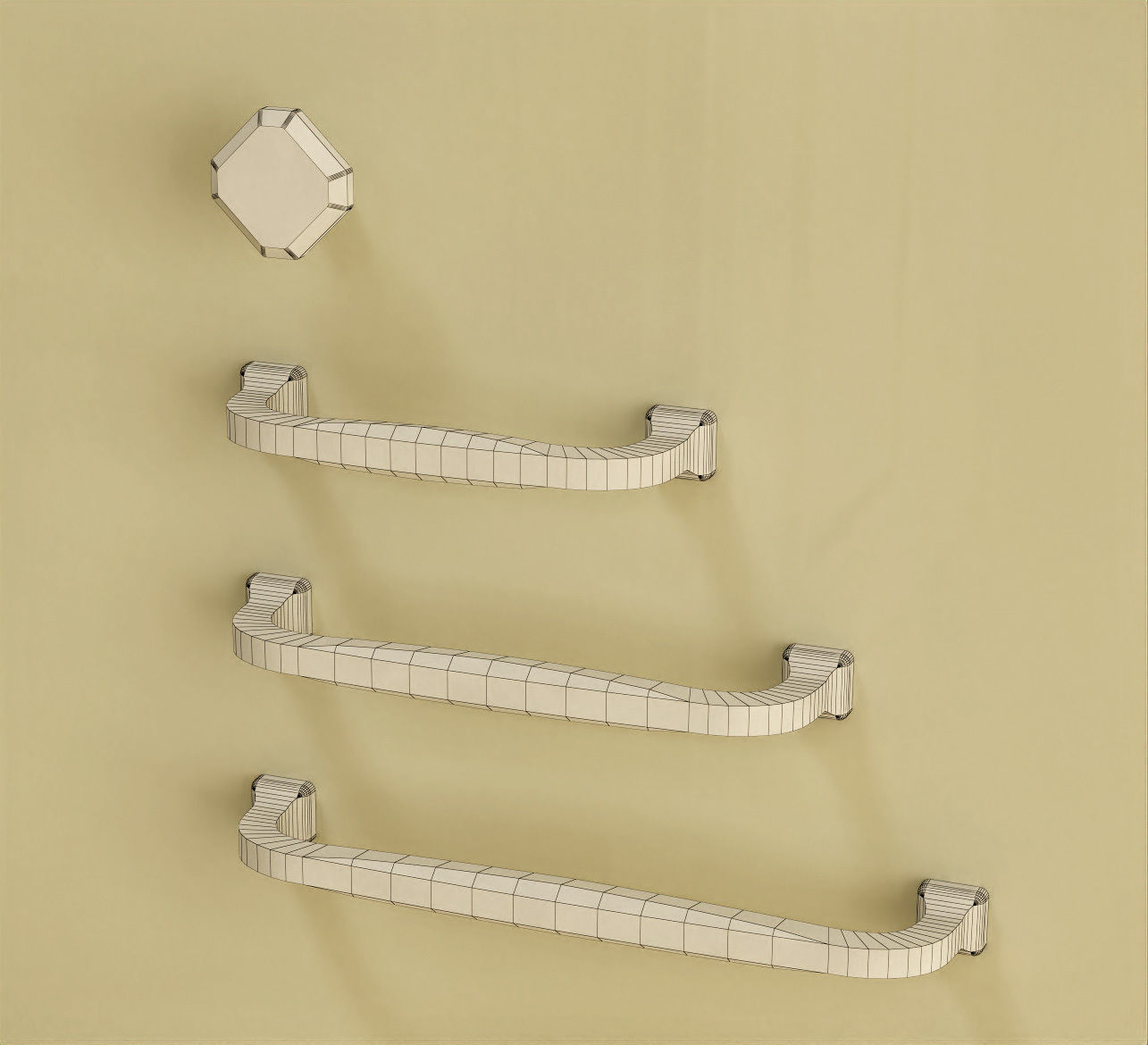 Giusti furniture handle set 01 Free 3D model_22